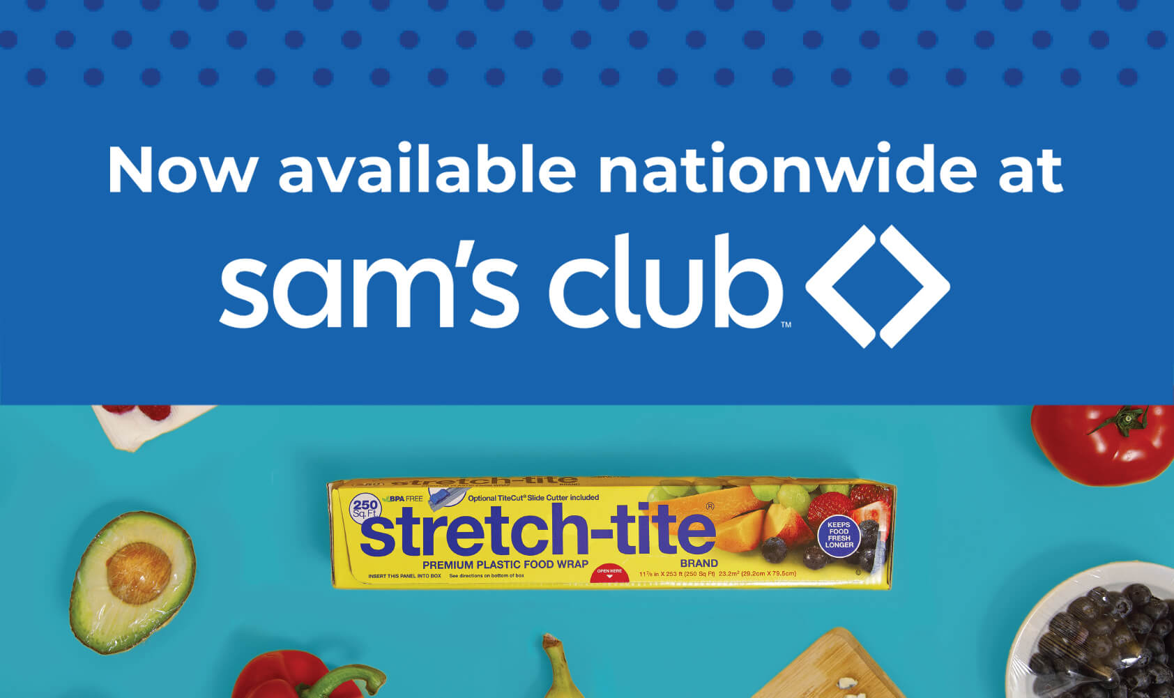 stretch-tite Sam's Club Announcement
